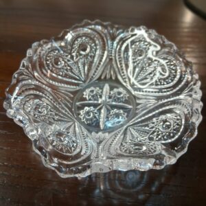 "Zippered Heart" Scalloped Edge Dish
